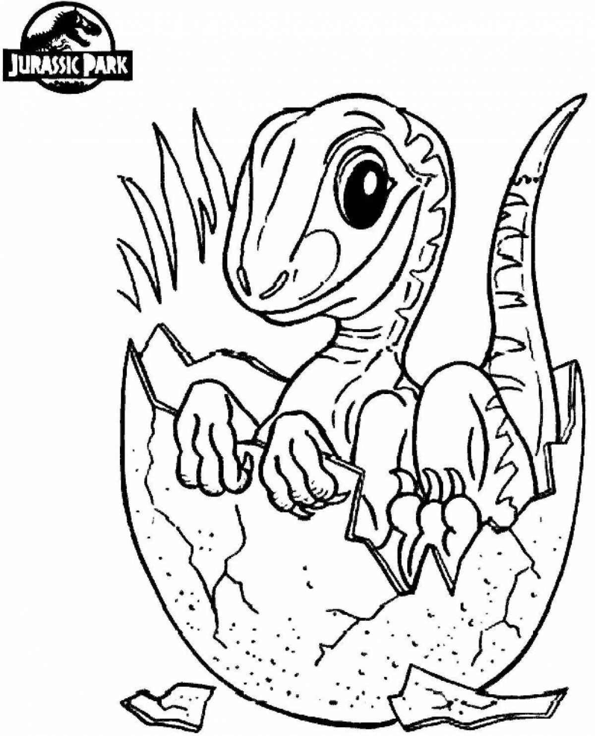 Раскраска царственный юрский динозавр