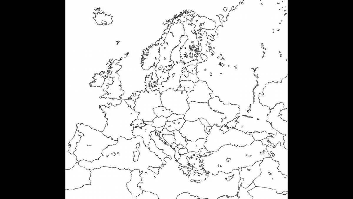 Королевская раскраска карта европы 1914 года