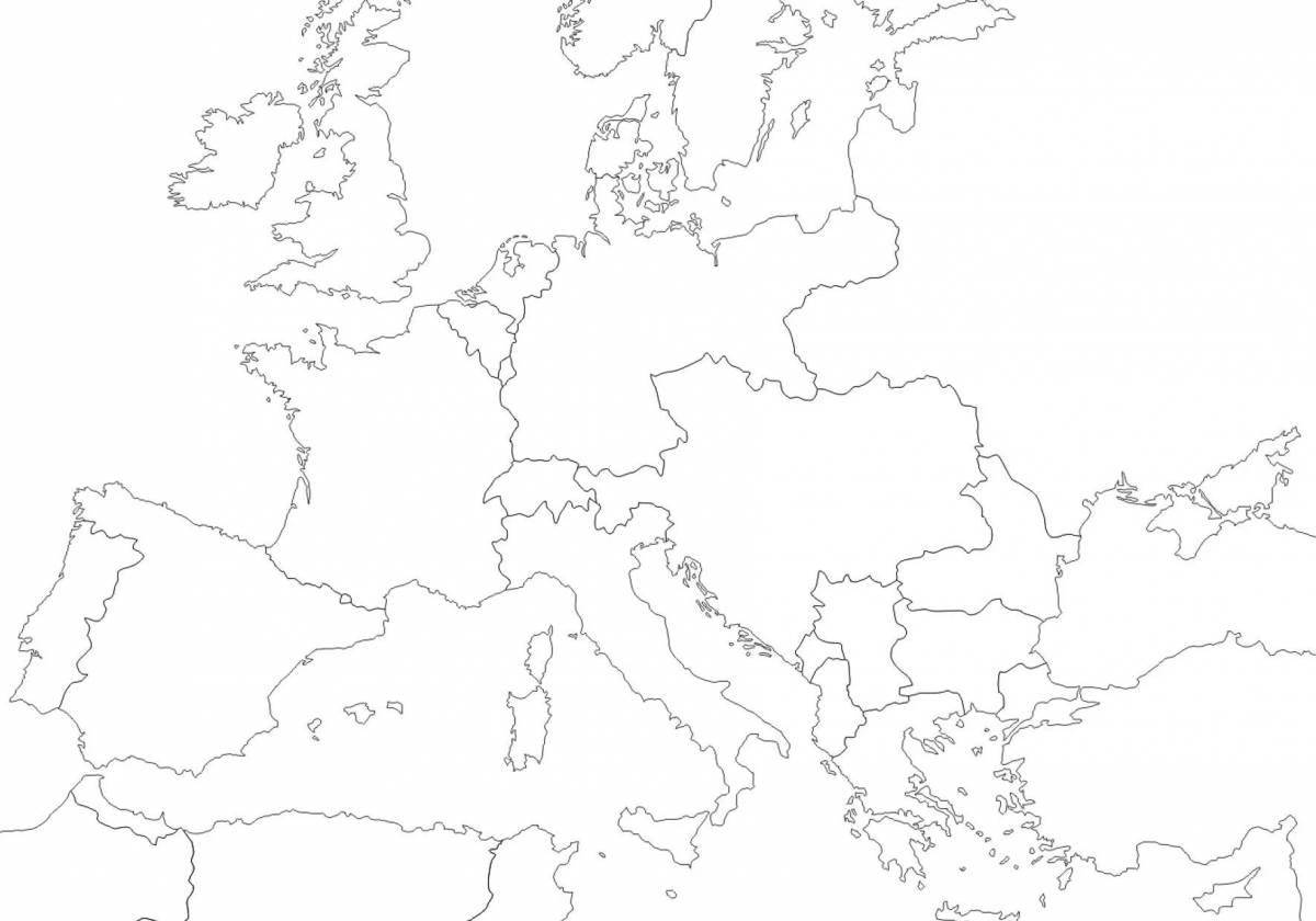 Исключительная раскраска карта европы 1914 года