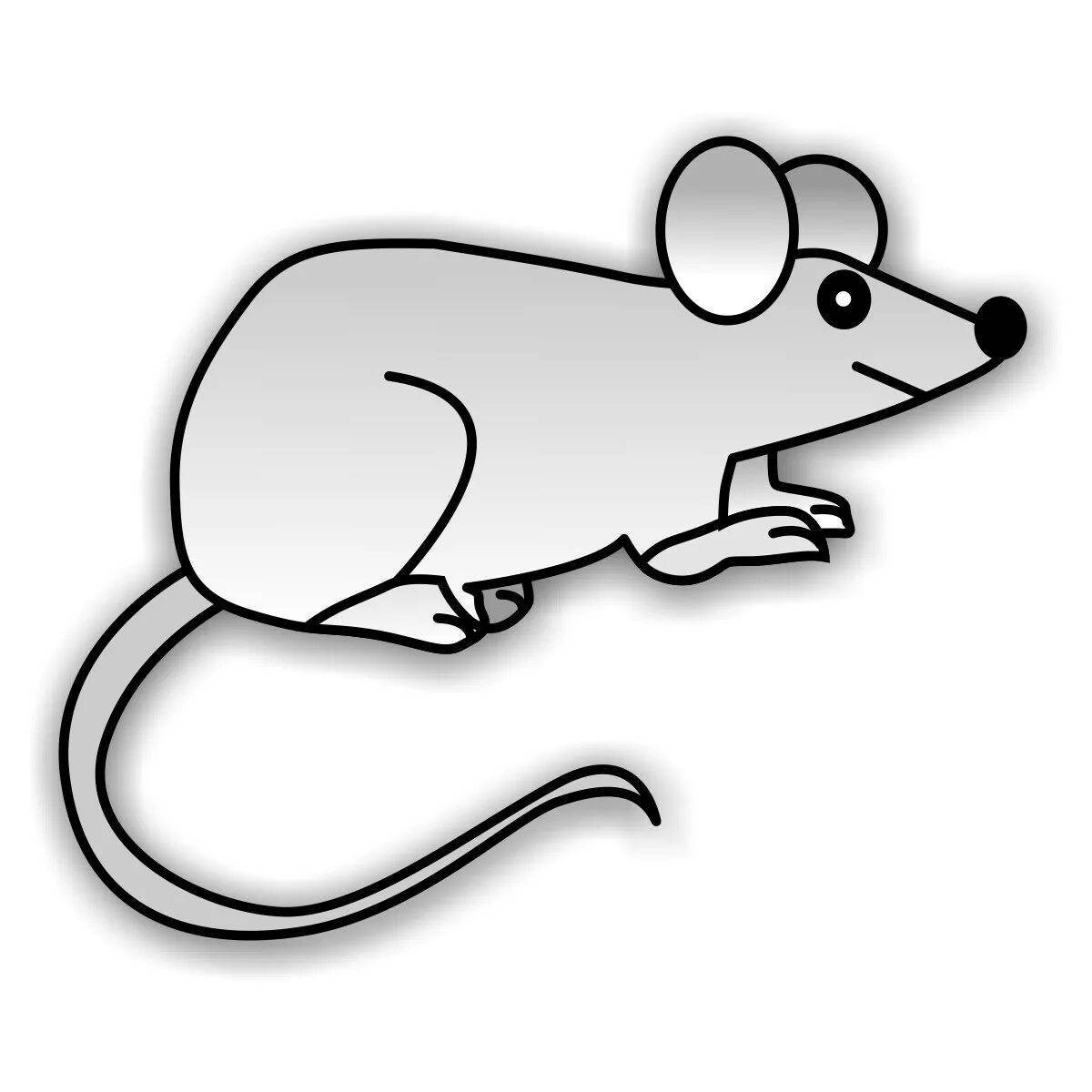 Анимированная мышь в норе