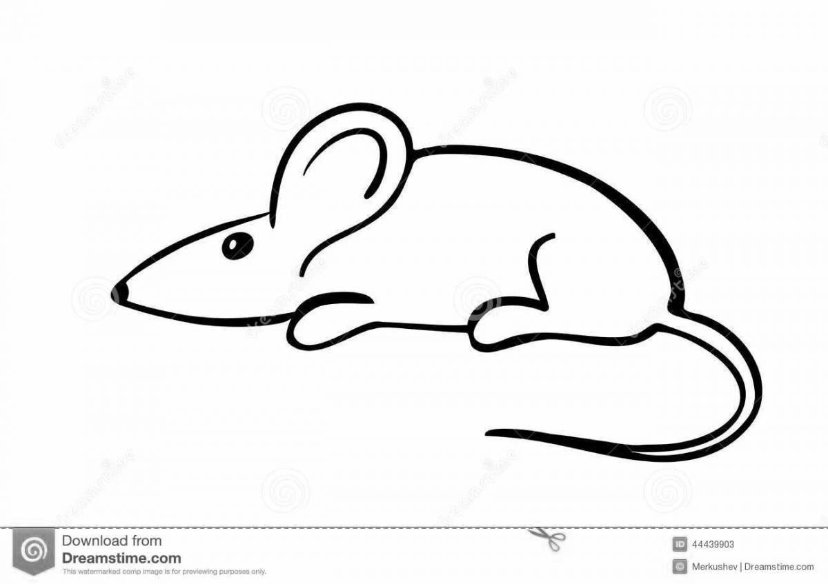 Очаровательная мышка в норе