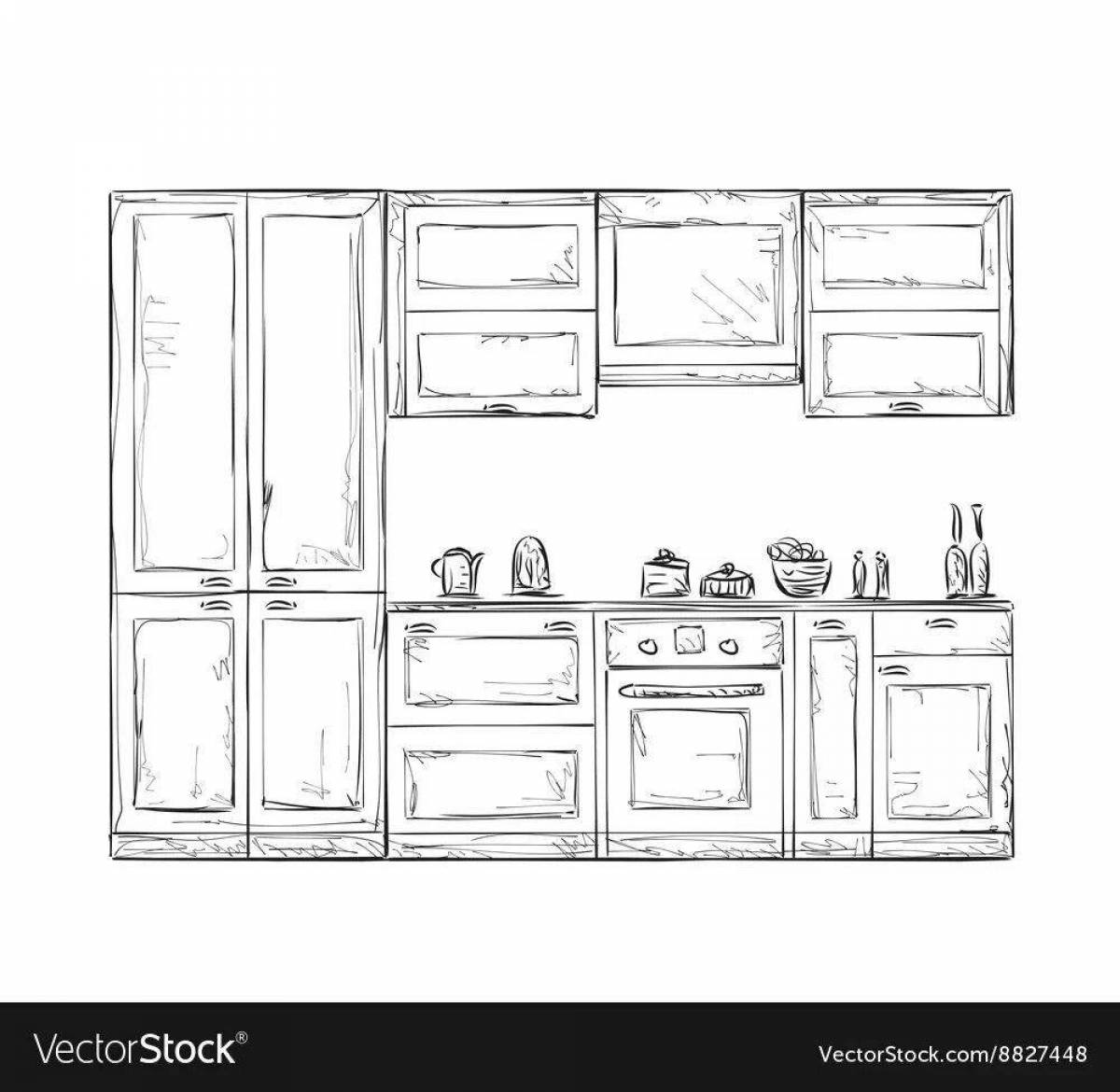 Величественный шкаф для посуды
