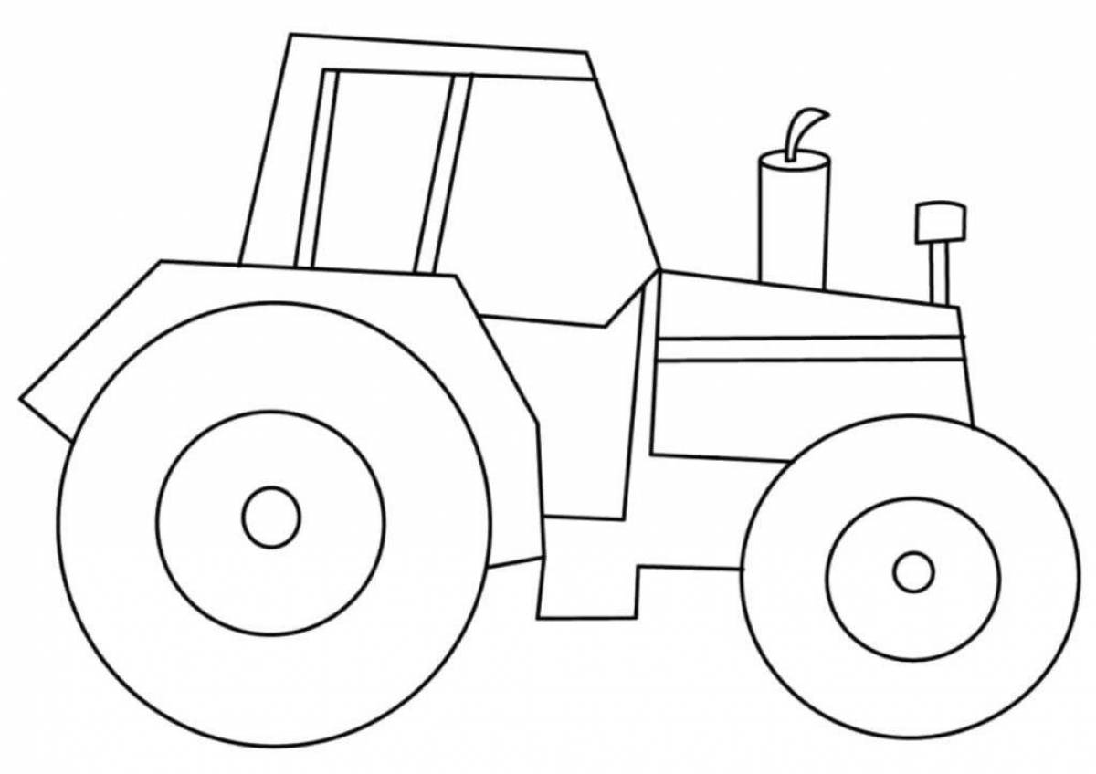 Выдающийся трактор раскраски для детей