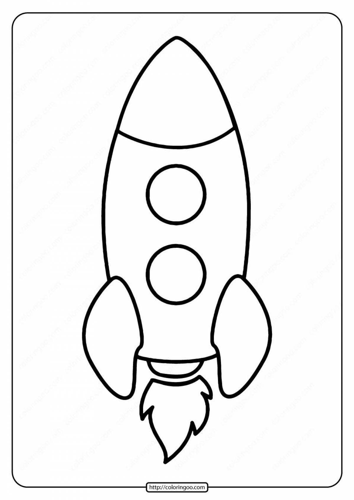 Чудесная ракета-раскраска для детей