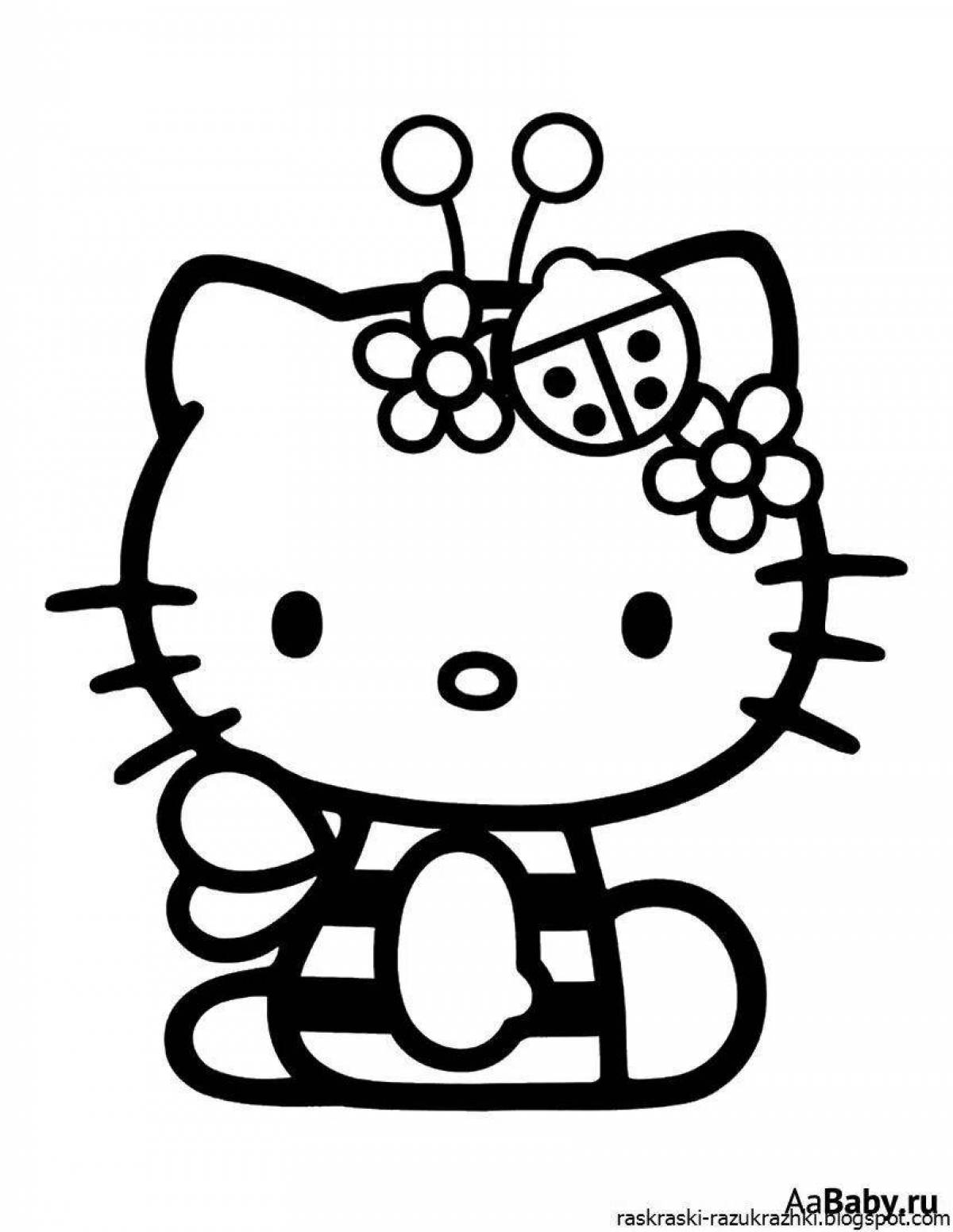 Невероятная раскраска для девочек hello kitty kuromi