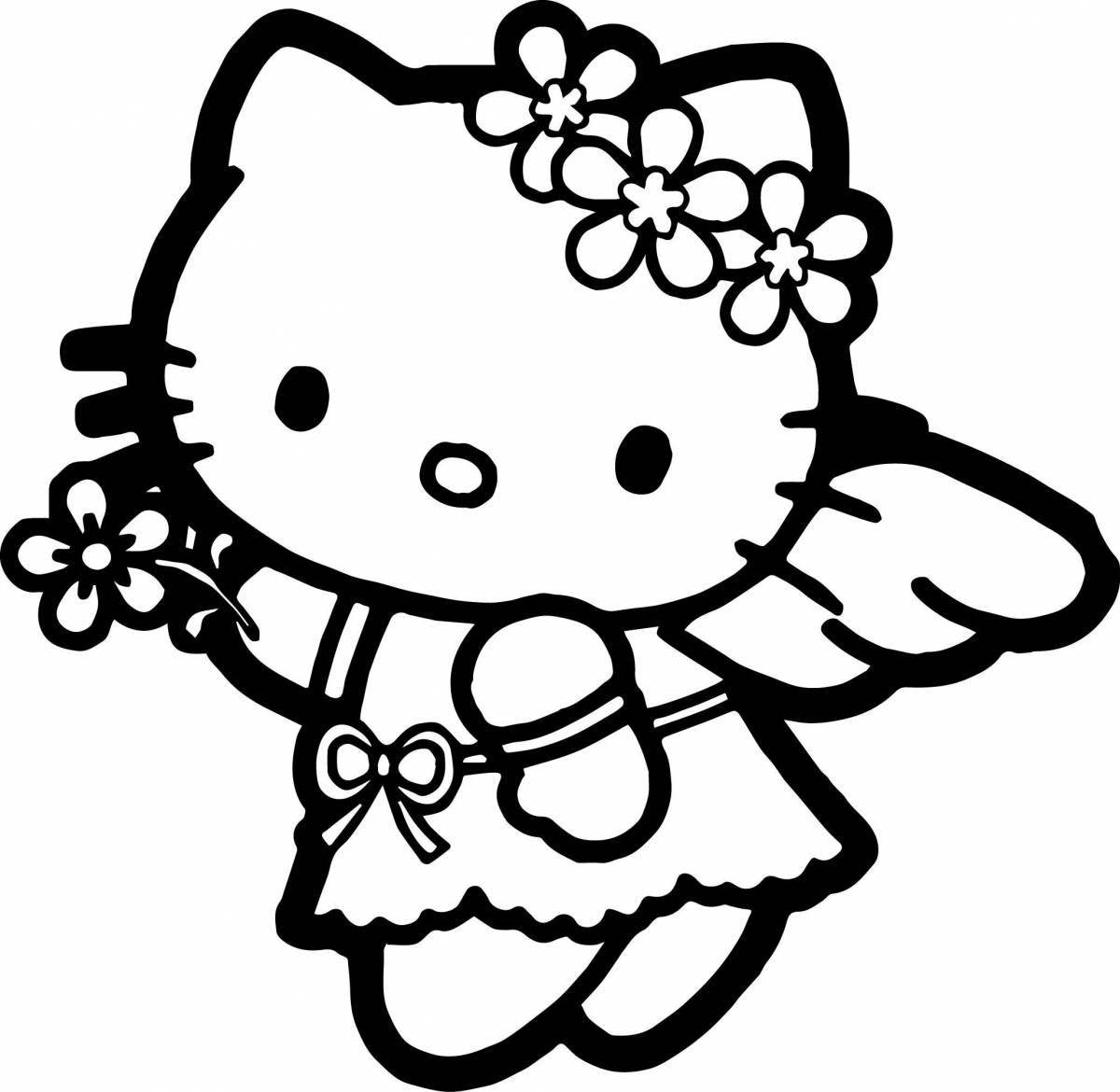 Завораживающая раскраска для девочек hello kitty kuromi