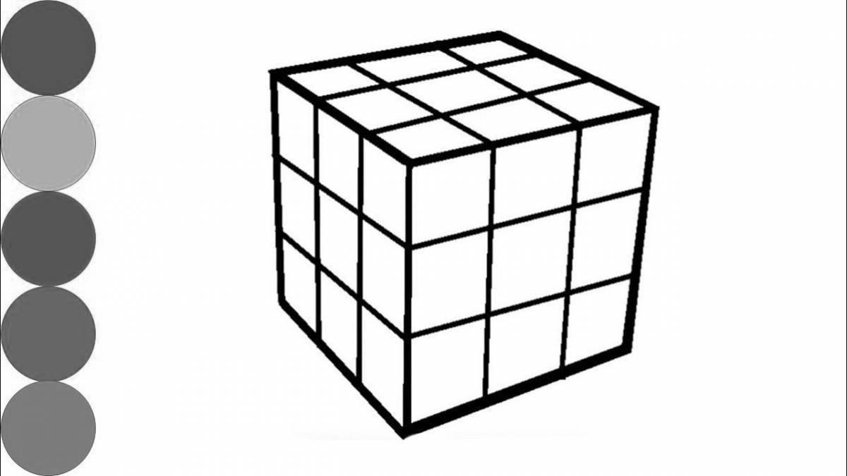 Веселая раскраска кубик рубика