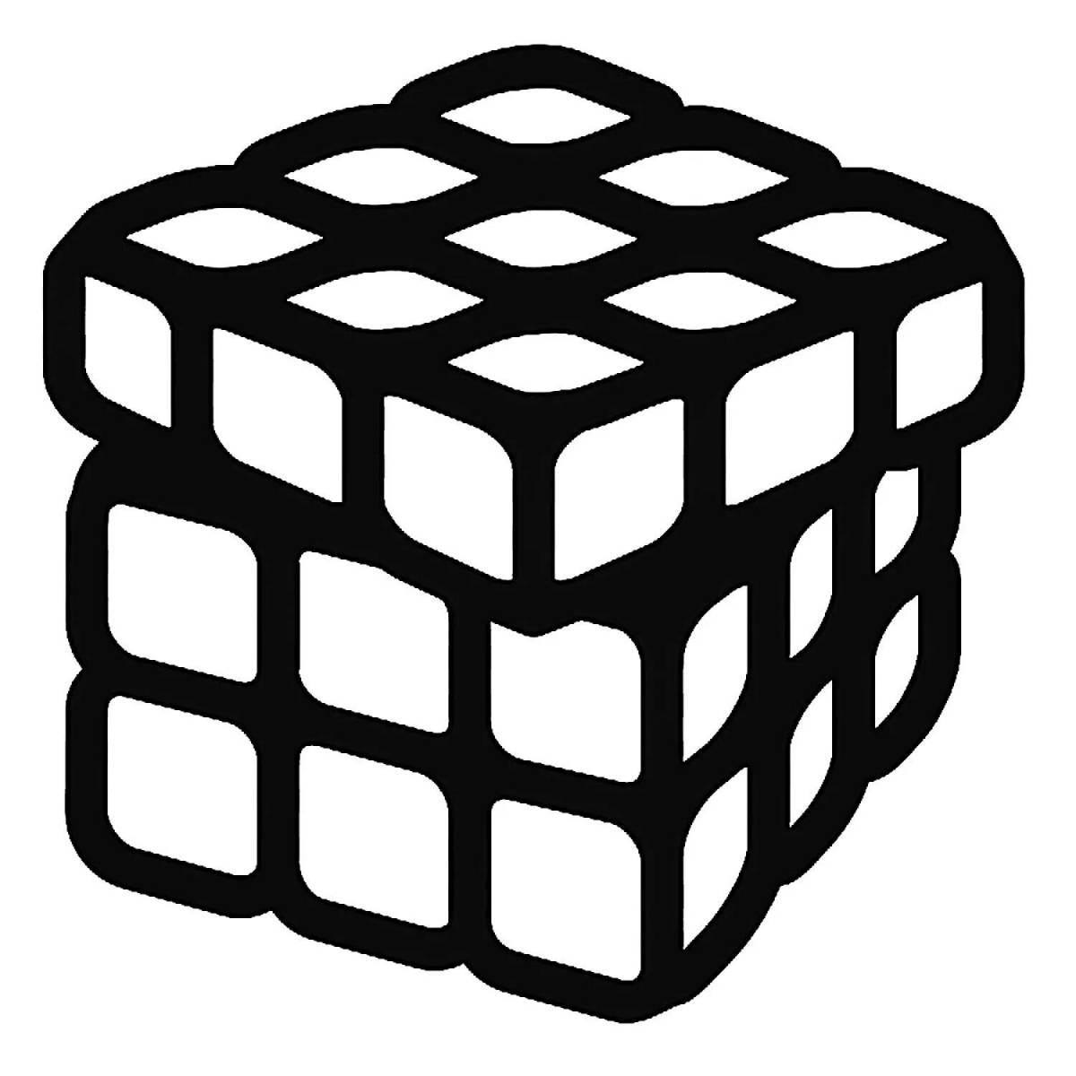 Цветная раскраска кубика рубика