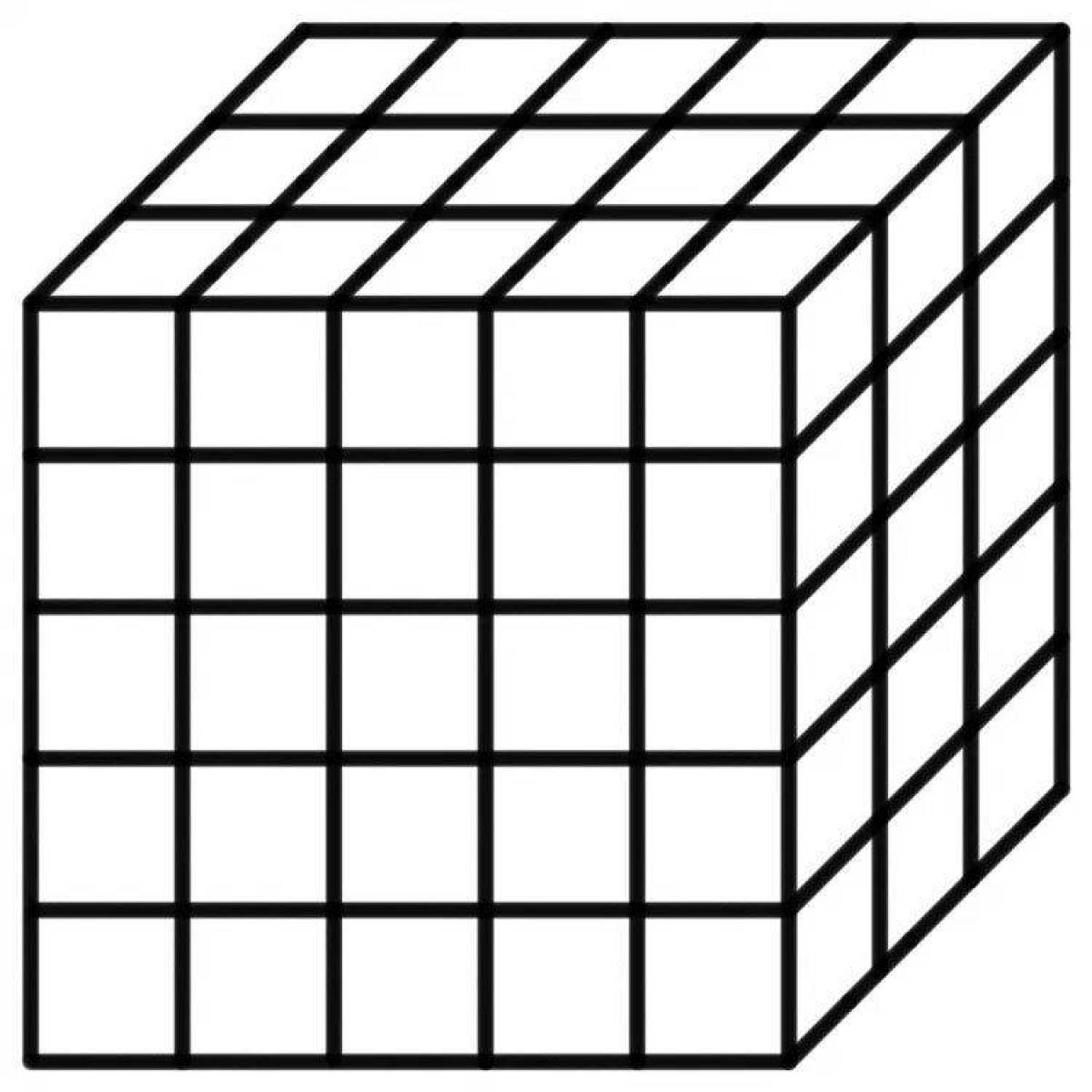 Цветная динамическая раскраска кубика рубика