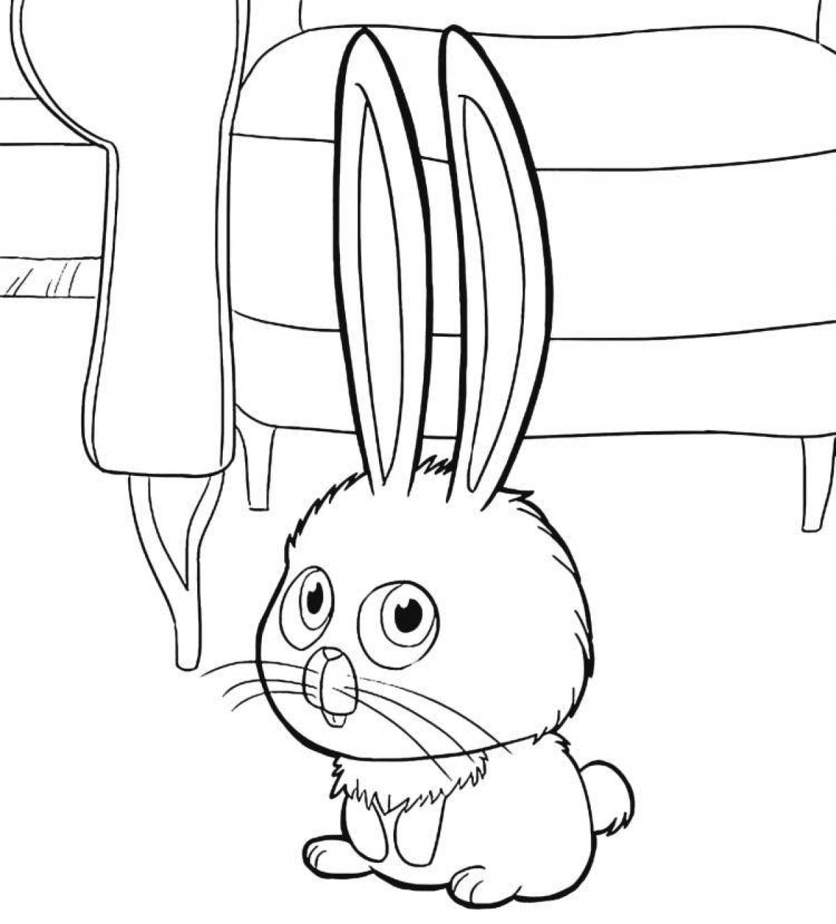 Раскраска сияющий кролик бонзо