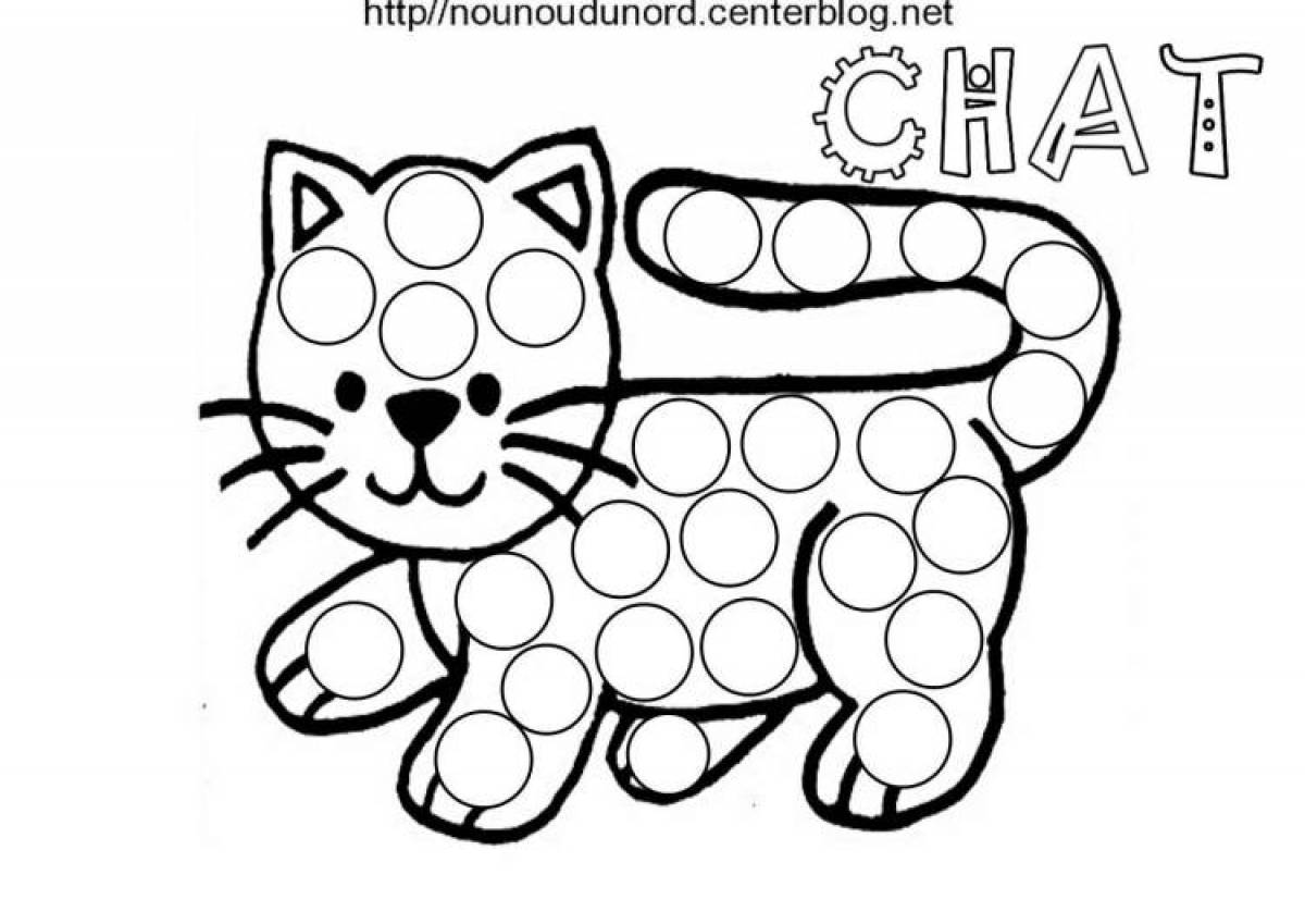 Color-bold finger coloring page