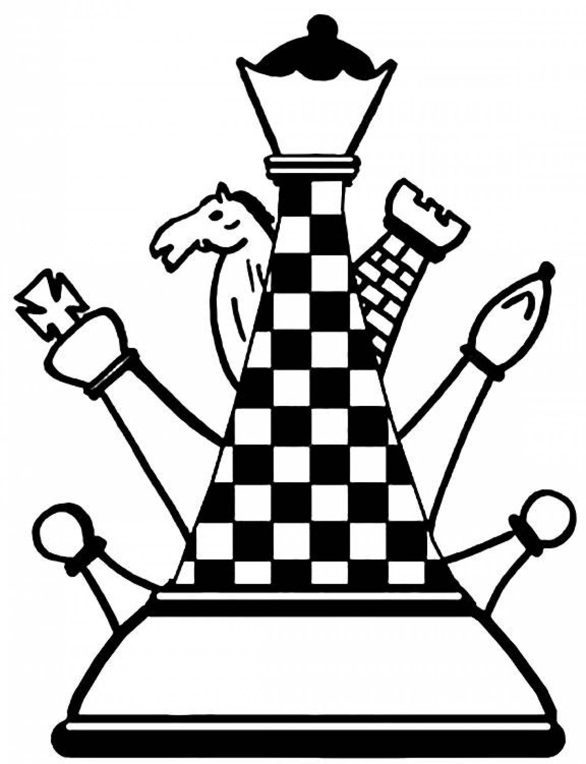 Ослепительная шахматная раскраска