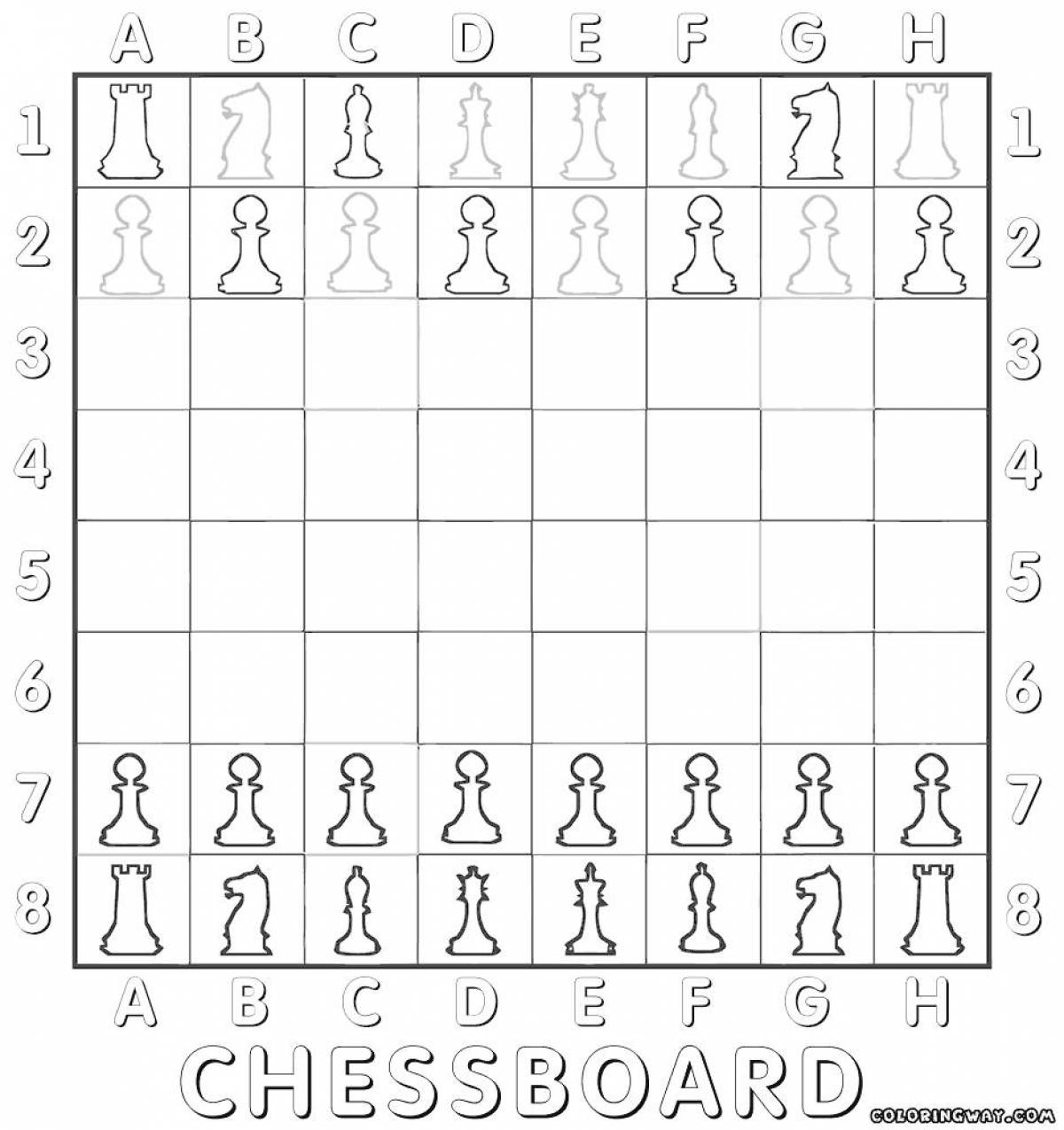 Раскраска величественные шахматы
