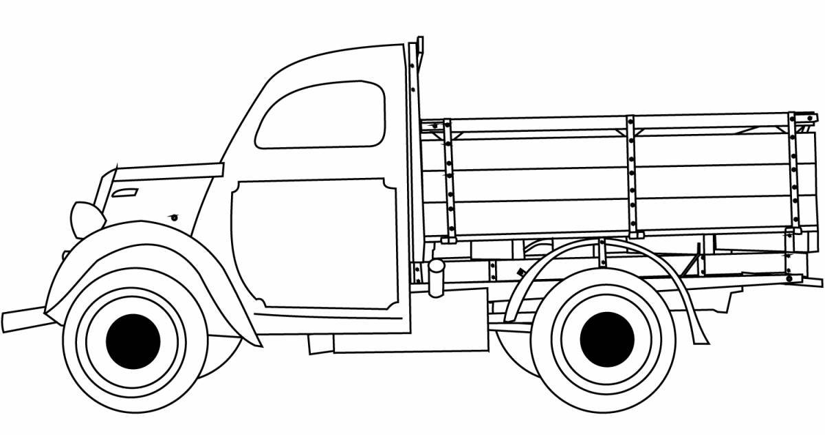 Странный грузовик раскраски