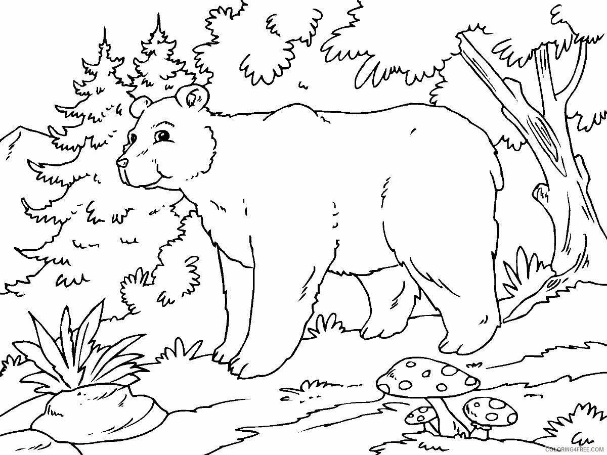 Красочная страница раскраски диких животных для детей 3-4 лет