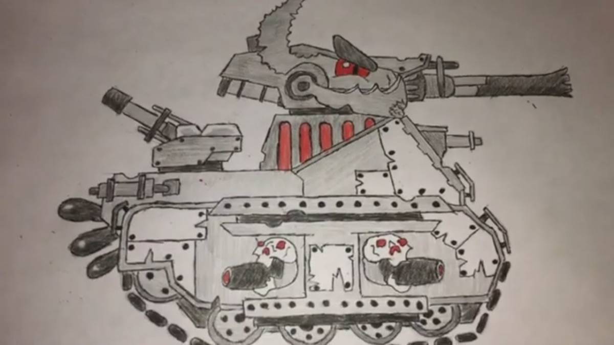Изысканная раскраска танк левиафан