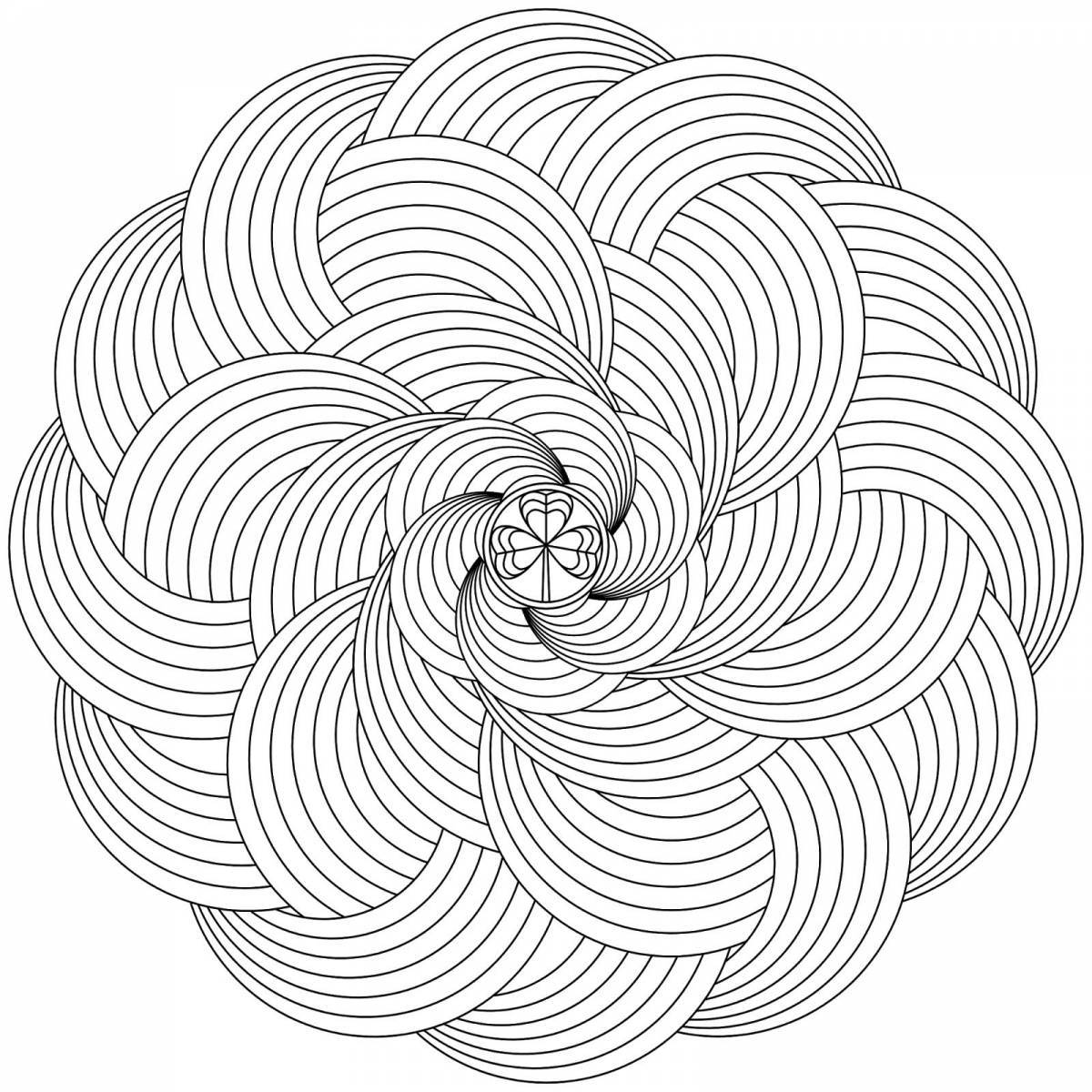 Приложение-раскраска «сияющая спираль»