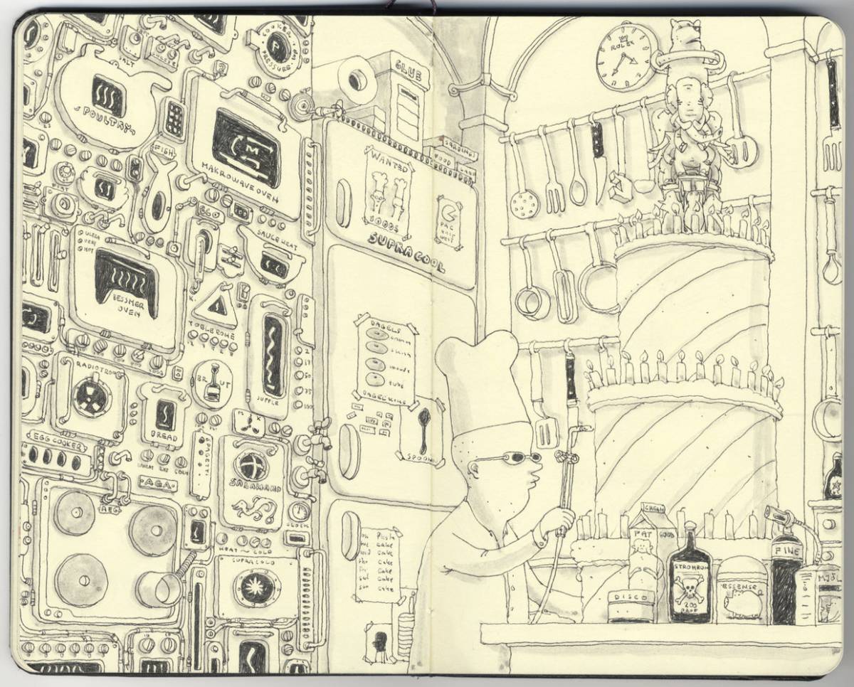 Восхитительная страница раскраски sketchbook