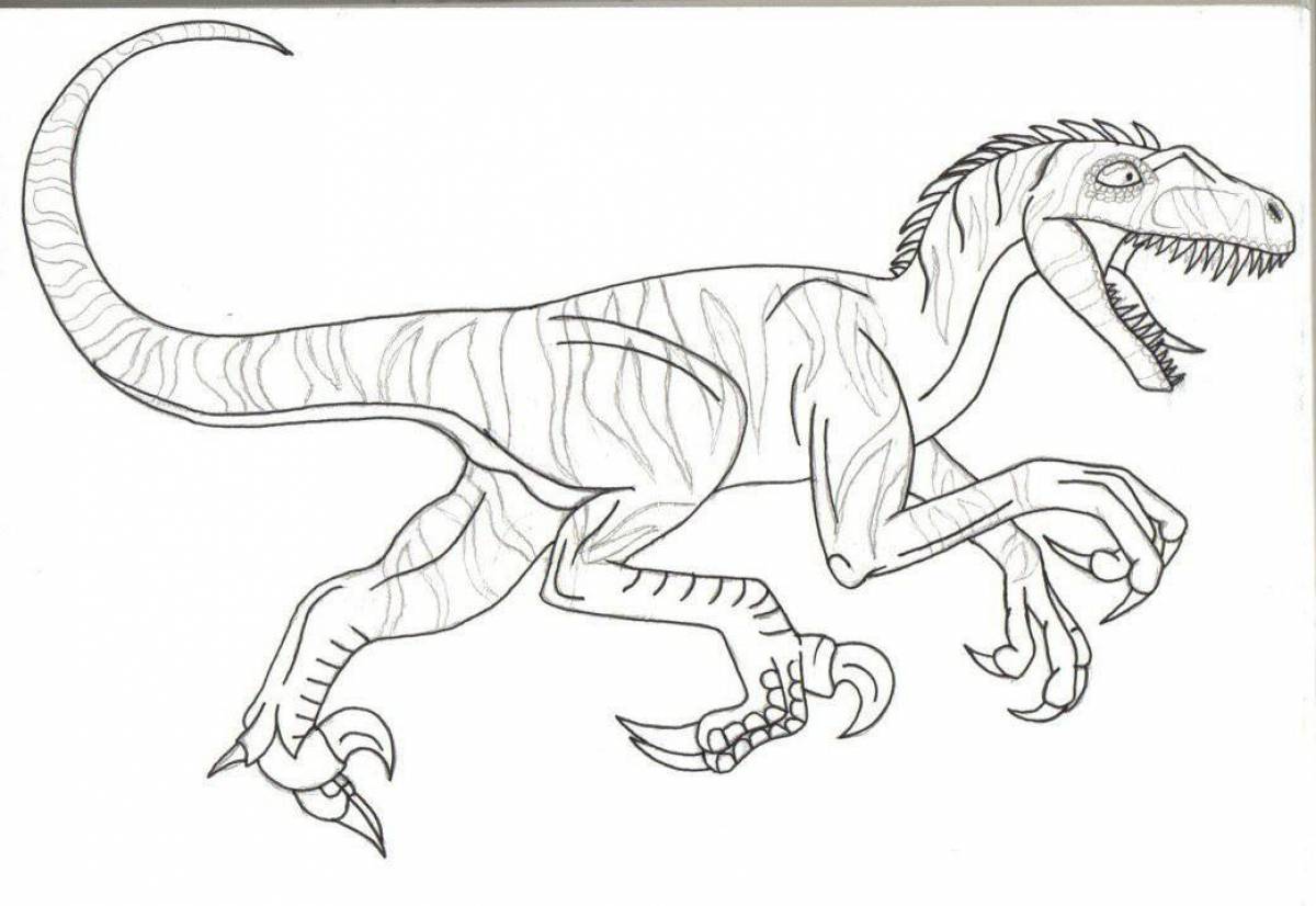 Яркая раскраска indoraptor