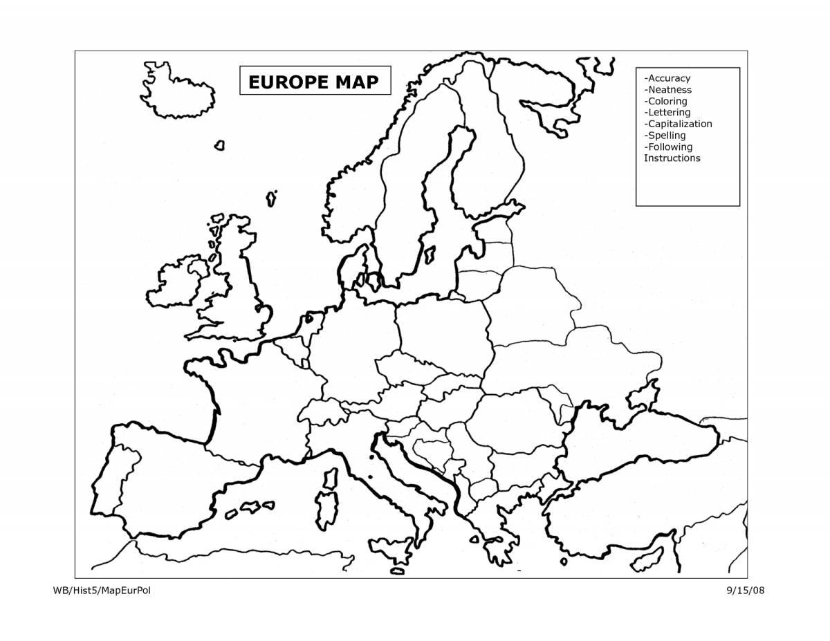 Уточненная карта европы