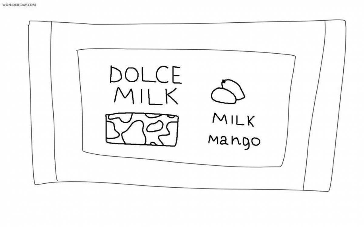 Раскраска игристая молочная утка dolce