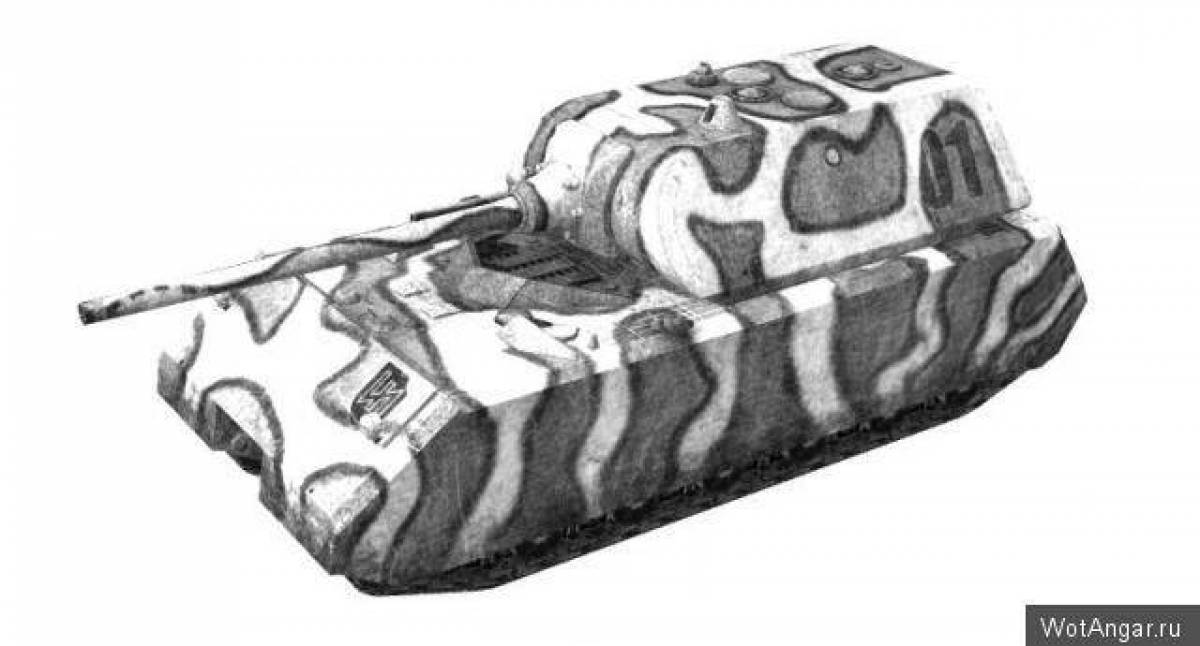 Раскраска восхитительный мышиный танк