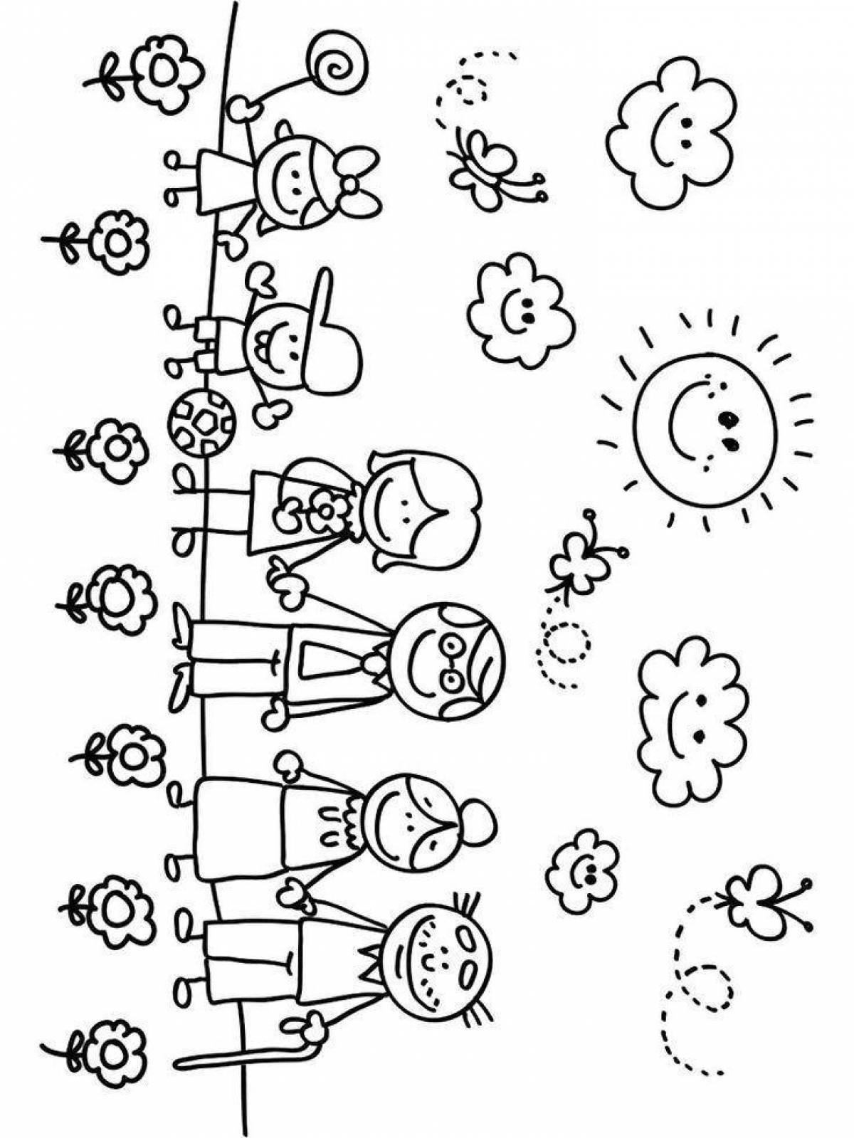 Креативная семейная раскраска для детей 5-6 лет