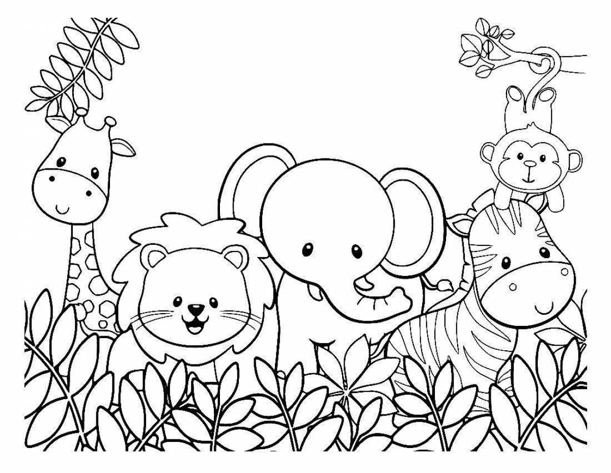 Креативная раскраска животных для детей