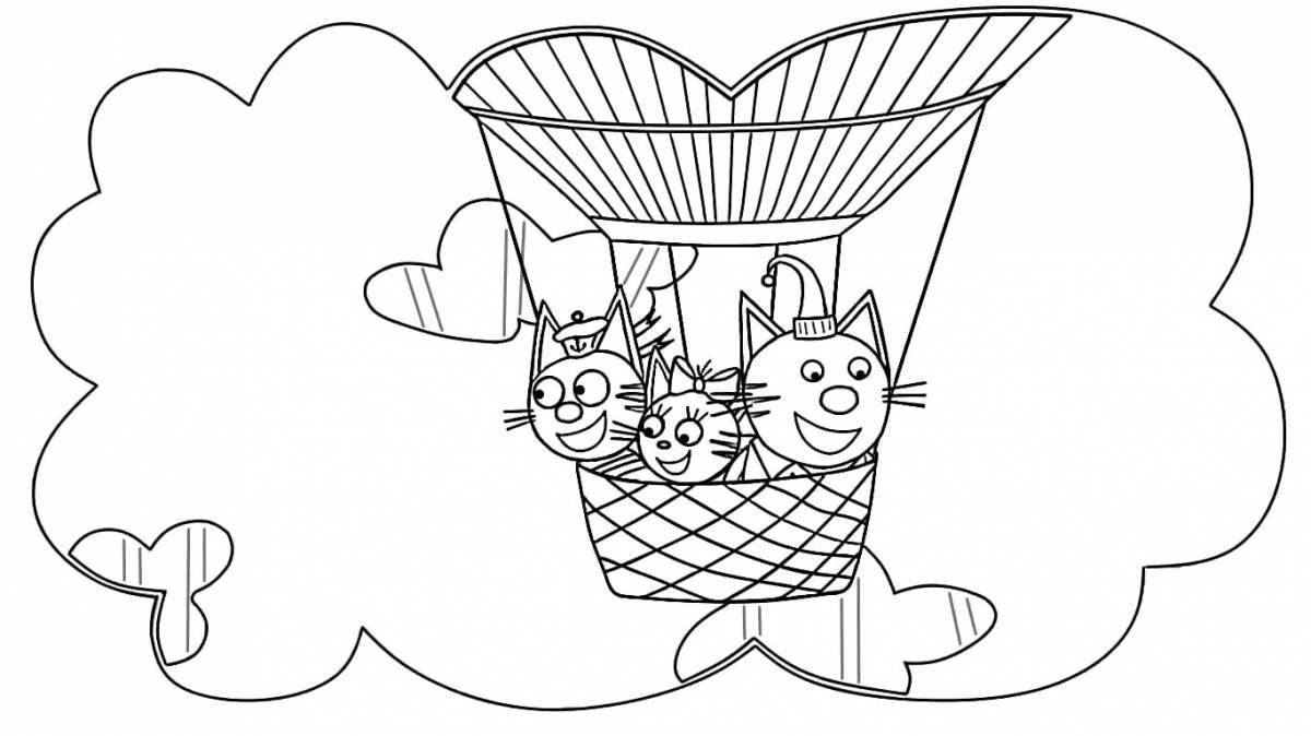 Книжка-раскраска «три кота, помешанная на цветах»