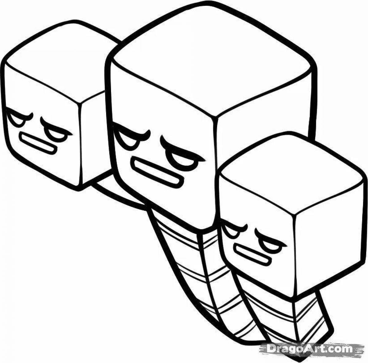 Color-frenzy tumka minecraft coloring page