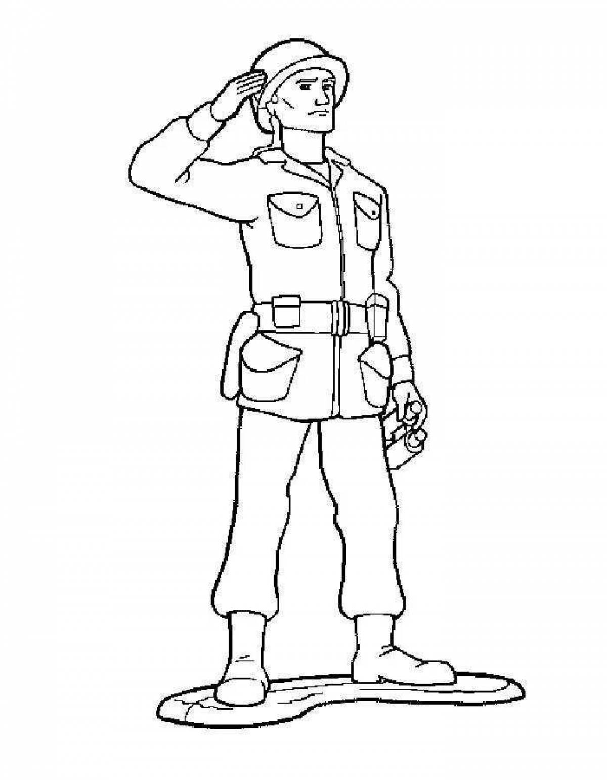 Солдат рисунок #9