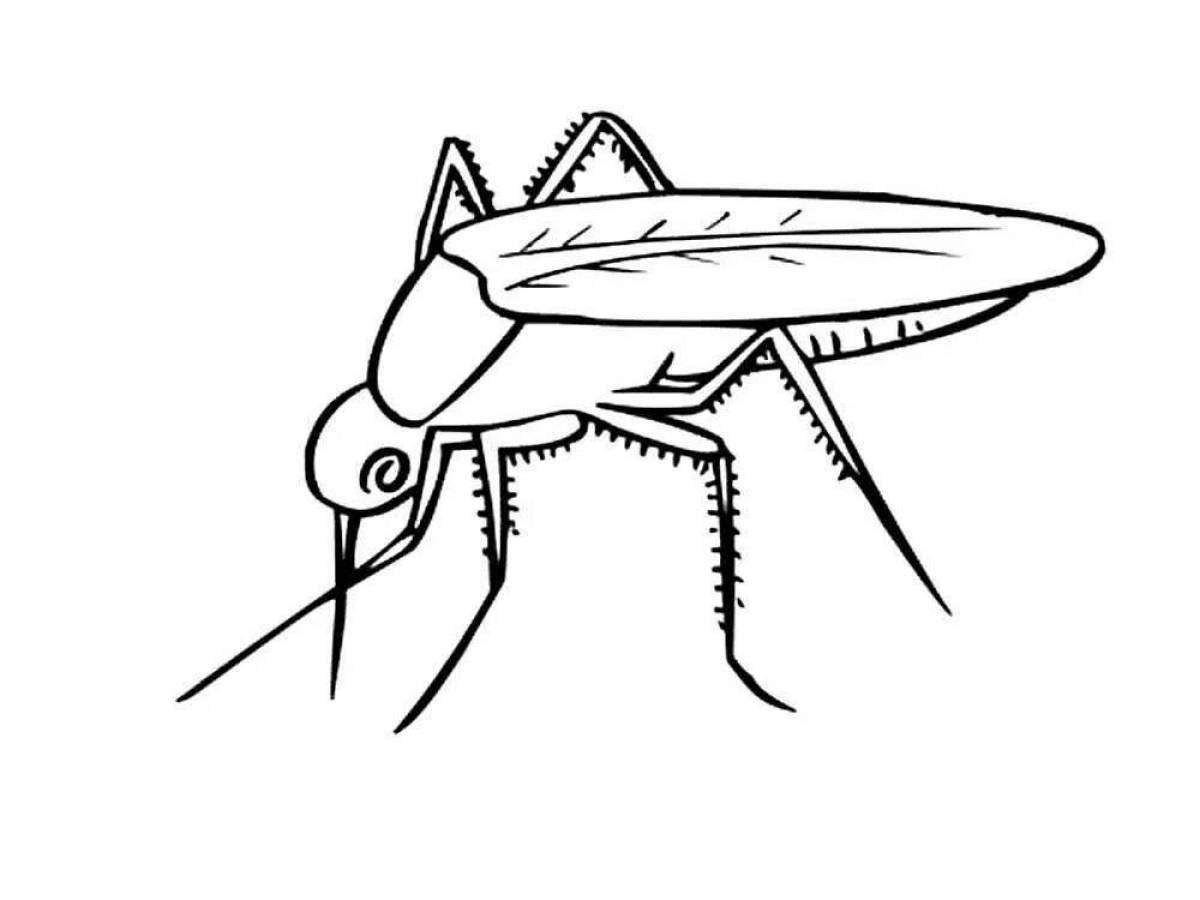Сказочная раскраска комаров для детей