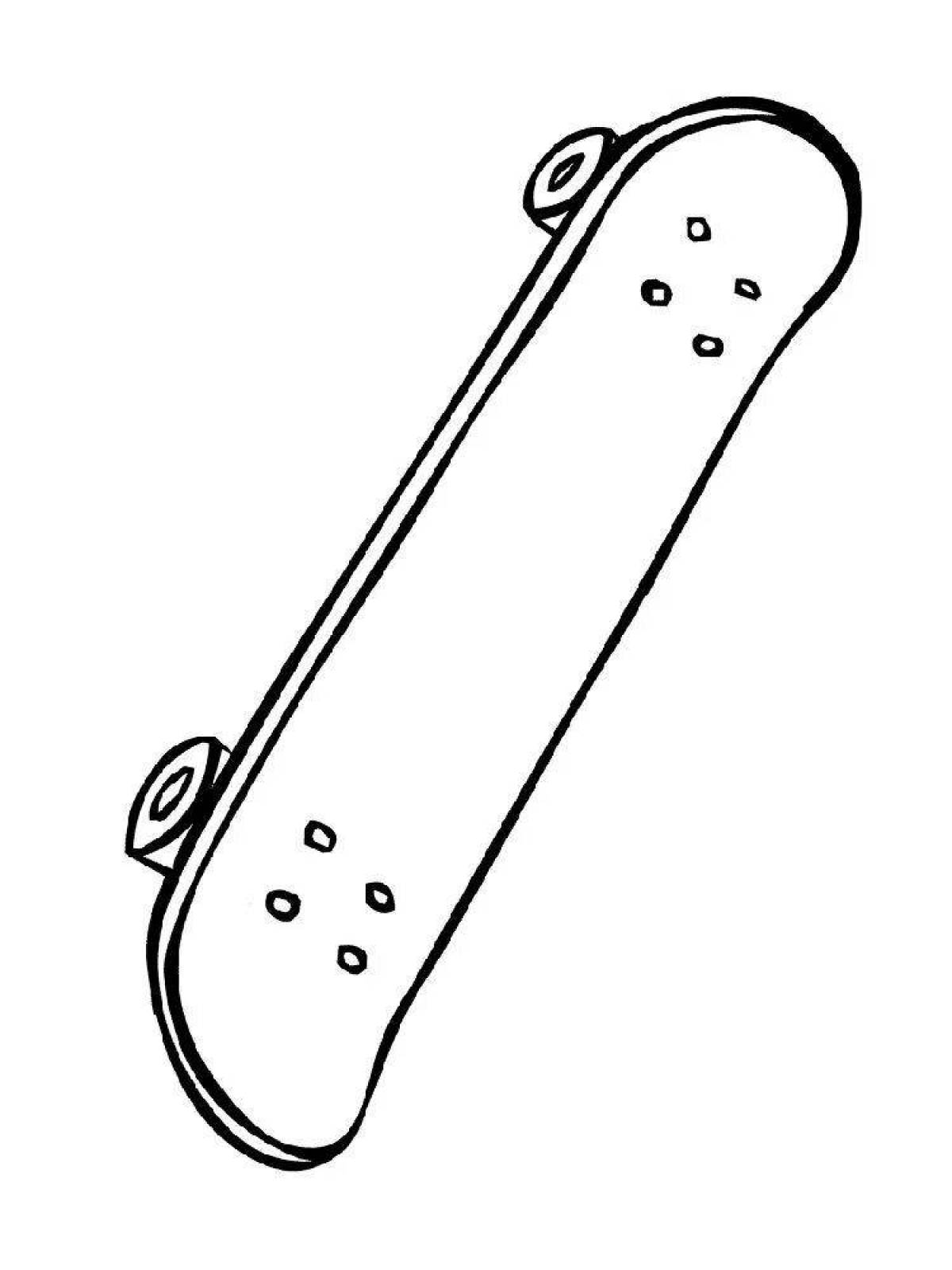 Color-gorgious skate coloring page