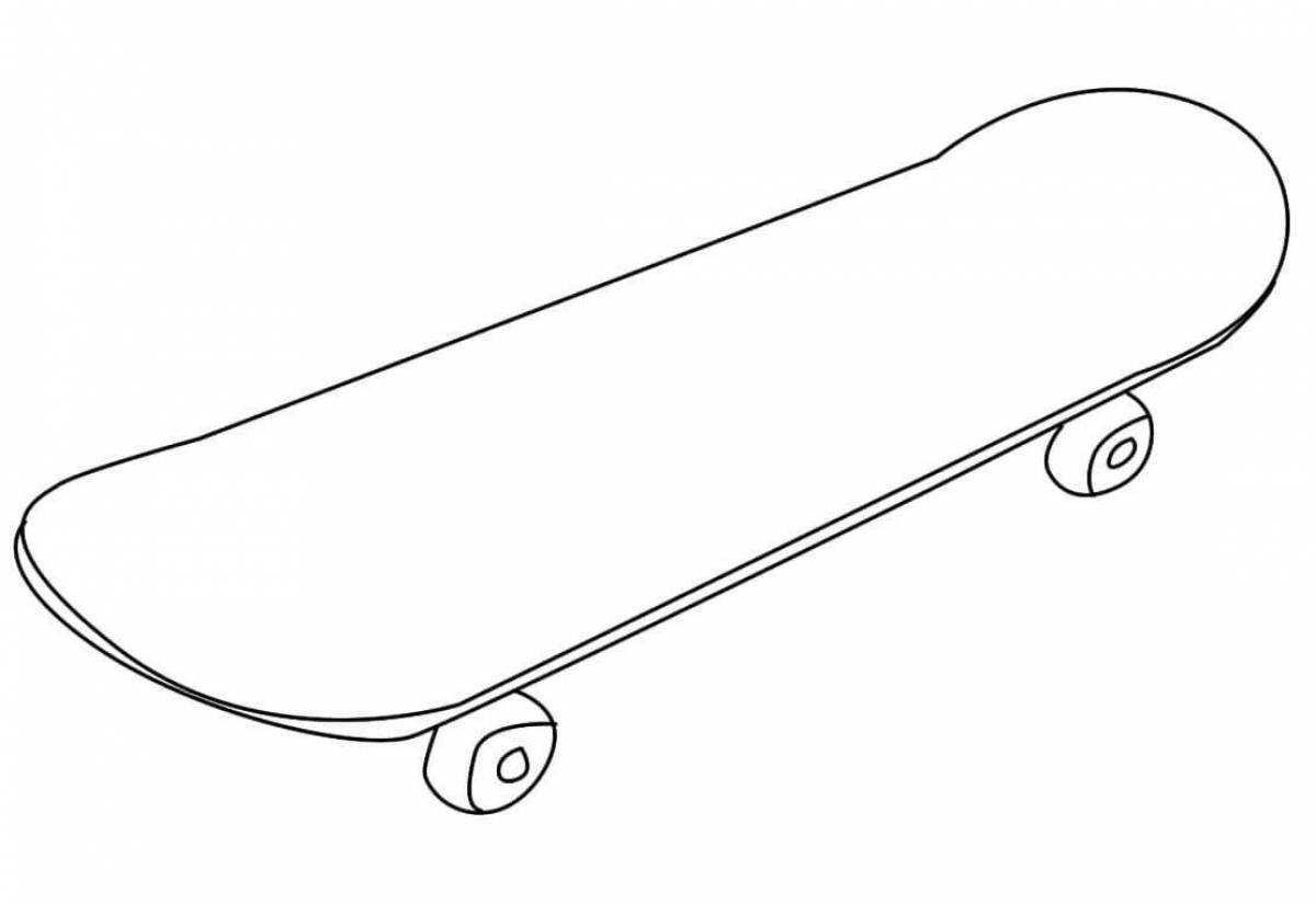 Color-incredible skate coloring page