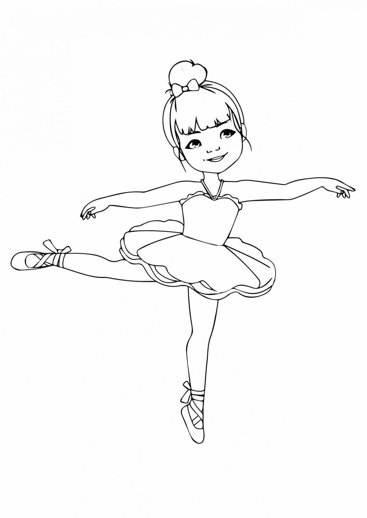 Живая балерина раскраска для девочек