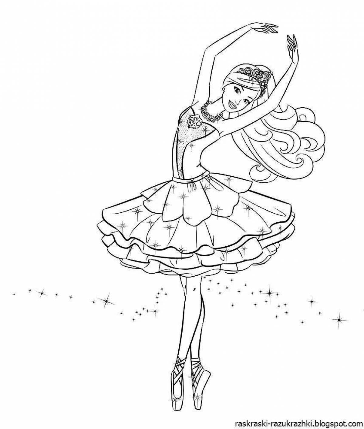 Волнующая балерина раскраски для девочек