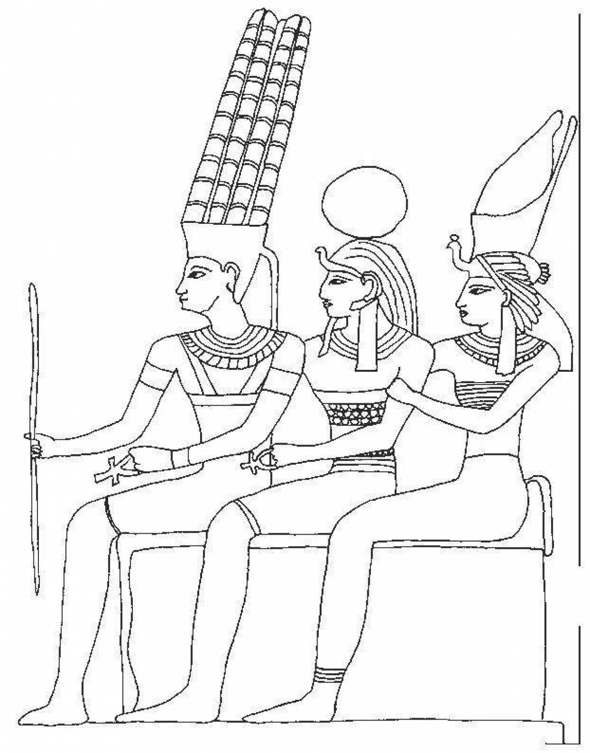 Царственная раскраска древний египет