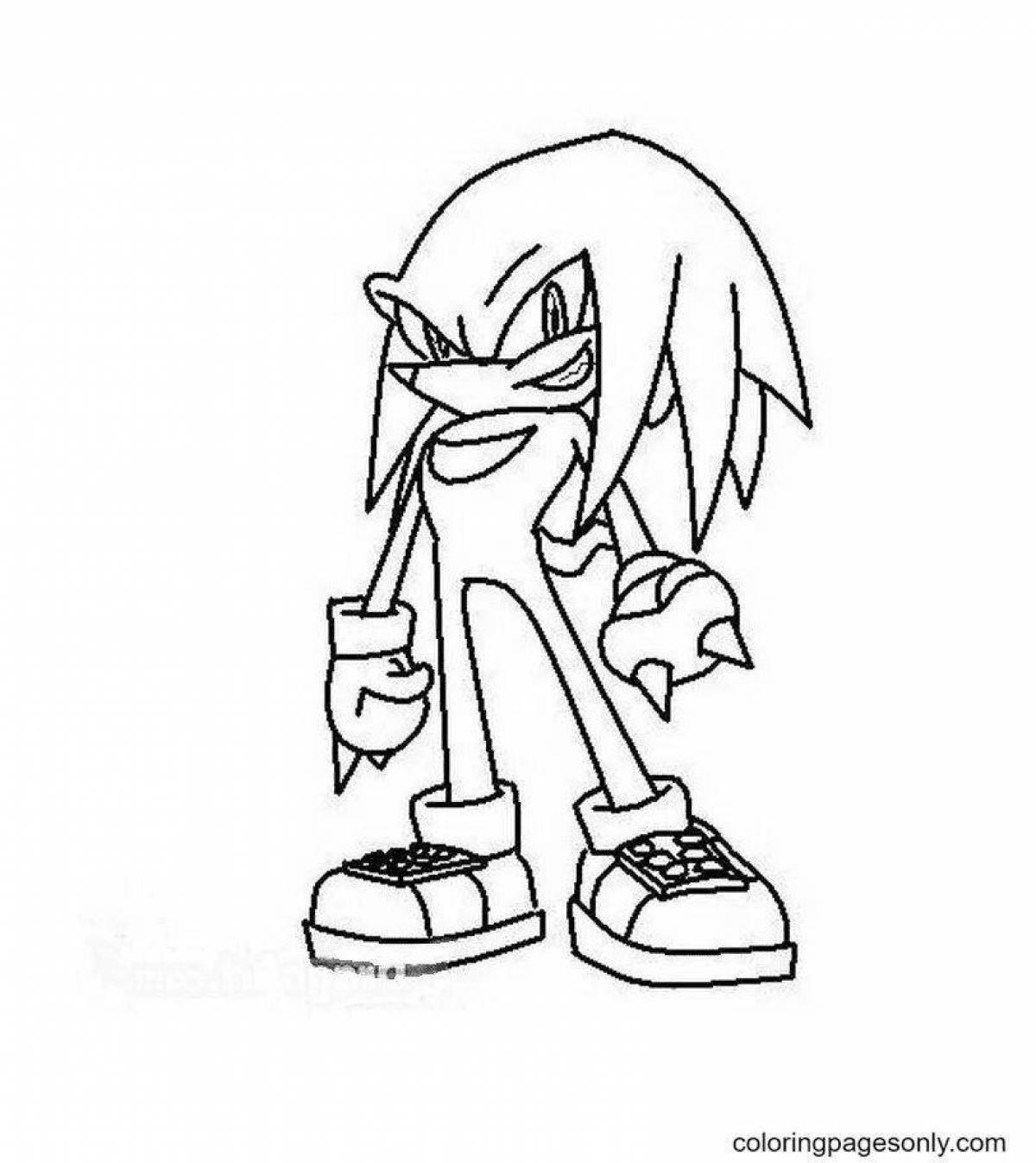 Radiant coloring page sonic knuckles
