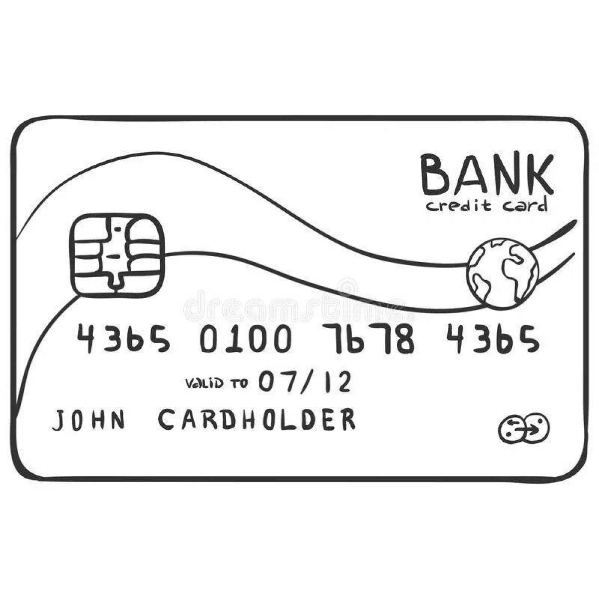 Раскраска sweet bank card