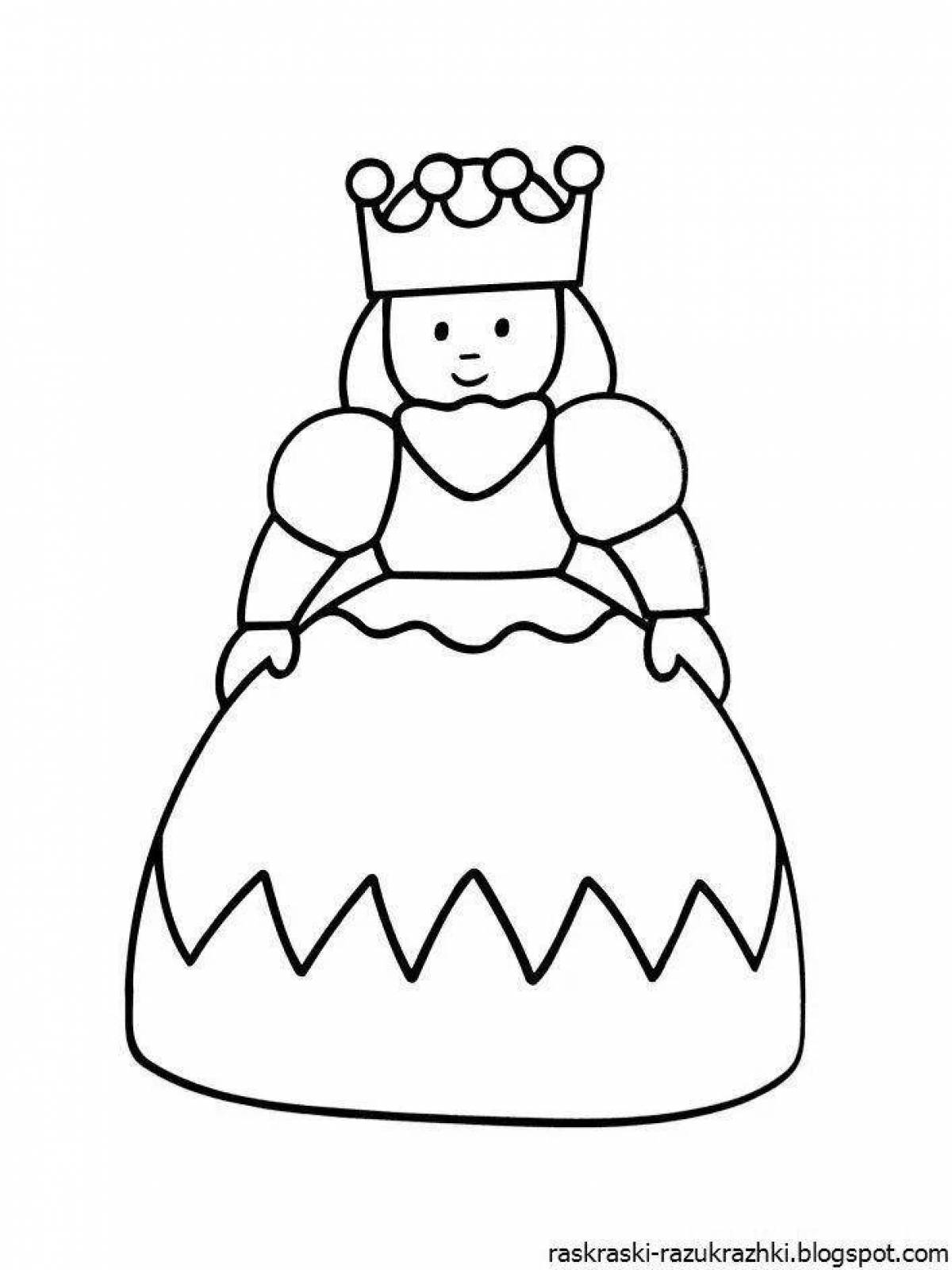 Веселая королева раскраски для детей