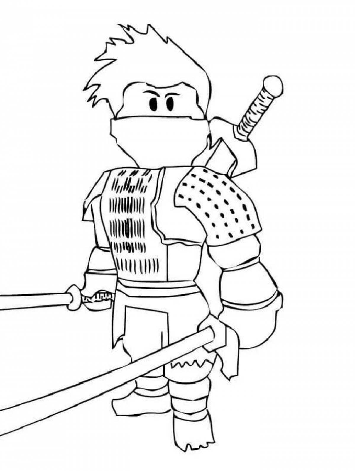 Color-frenzy roblox men coloring page