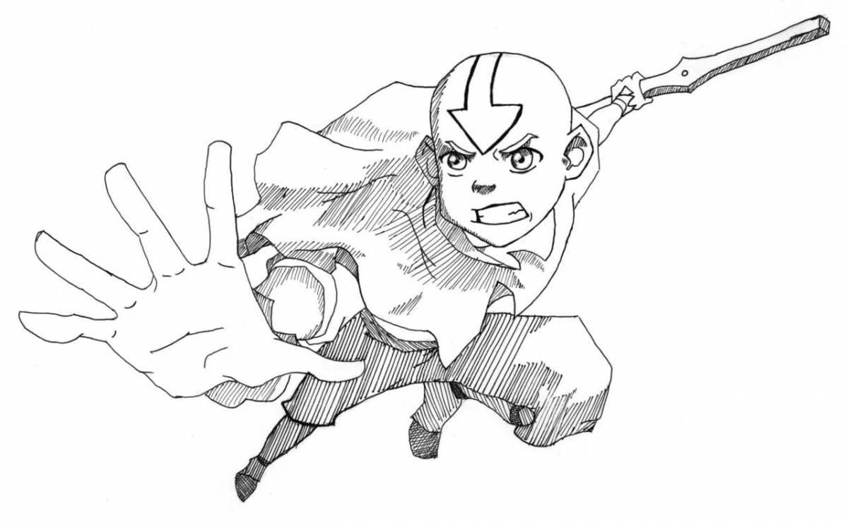 Splendid avatar: the legend of aang coloring page