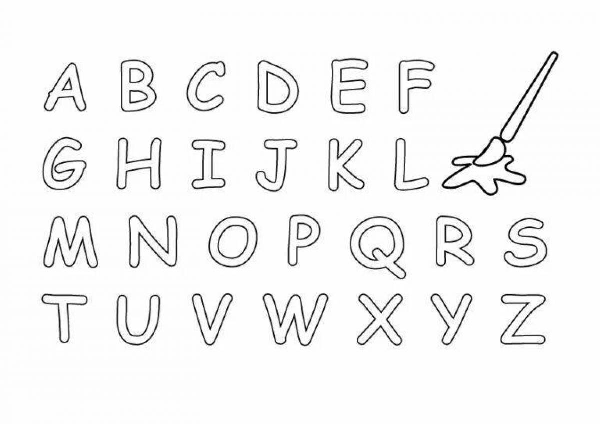 Страница раскраски vibrant alphabet lore