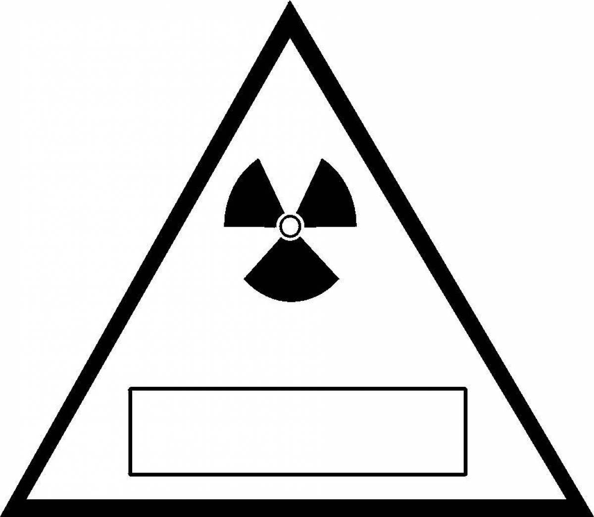 Поразительная раскраска знак радиации