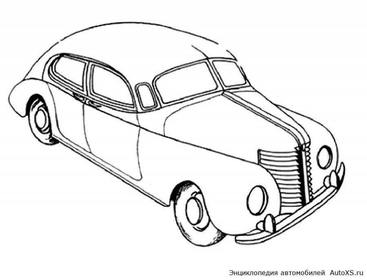 Раскраска классические советские автомобили