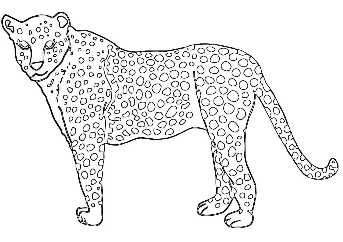 Креативная раскраска гепарда для детей