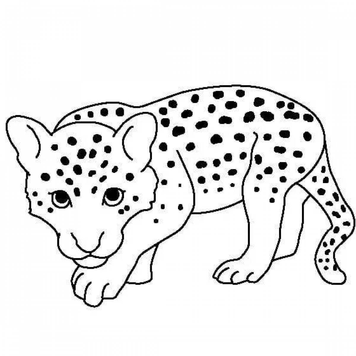 Выдающаяся раскраска гепарда для детей