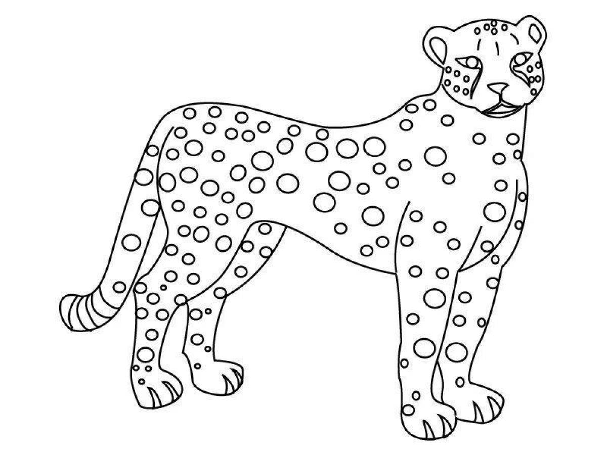 Потрясающая раскраска гепарда для детей