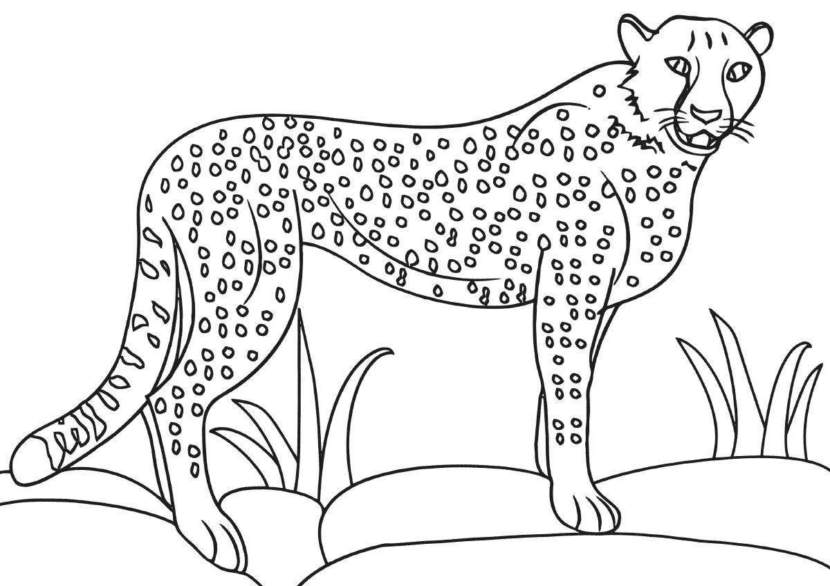Восхитительная раскраска гепарда для детей