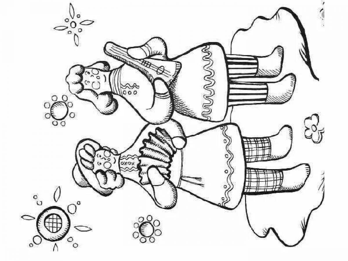 Color-explore russian symbols coloring page for little ones